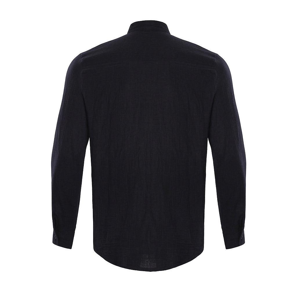 Herr skjorta med kinakrage och knäppning framtill-Shirts for men-Fjallbarn