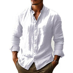 Herr skjorta med kinakrage och knäppning framtill-Shirts for men-Fjallbarn