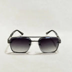 Herr solglasögon med kantiga linser och dubbel bro-Glasses for men-Fjallbarn