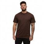 Herr T-shirt med rund hals och korta ärmar i texturerat material-T-shirt for men-Fjallbarn