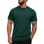 Herr T-shirt med rund hals och korta ärmar i texturerat material-T-shirt for men-Fjallbarn