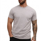 Herr T-shirt med rund hals och korta ärmar i texturerat material-T-shirt for men-Fjallbarn