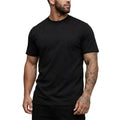 Herr T-shirt med rund hals och korta ärmar i texturerat material-T-shirt for men-Fjallbarn