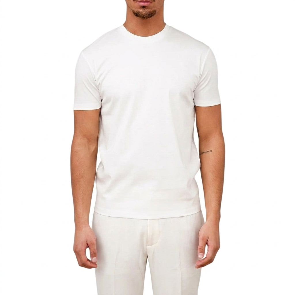 Herr t-shirt med rund halsringning och korta ärmar-T-shirt for men-Fjallbarn
