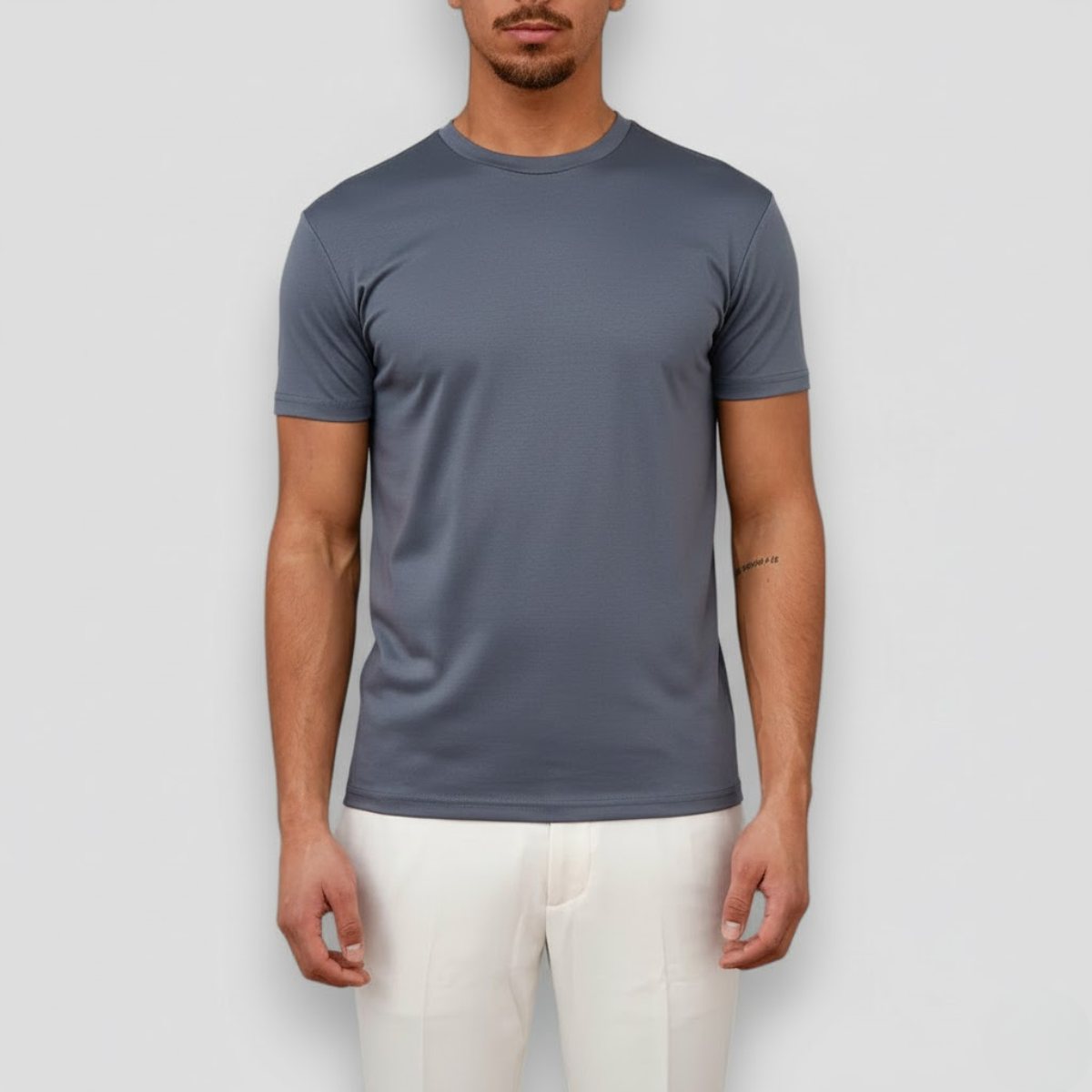 Herr t-shirt med rund halsringning och korta ärmar-T-shirt for men-Fjallbarn
