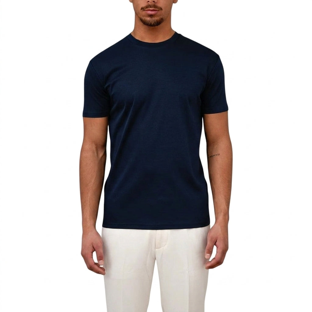 Herr t-shirt med rund halsringning och korta ärmar-T-shirt for men-Fjallbarn
