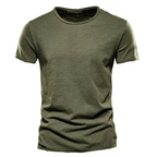 Herr t-shirt med rund halsringning och texturerat tyg-T-shirt for men-Fjallbarn