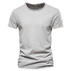 Herr t-shirt med rund halsringning och texturerat tyg-T-shirt for men-Fjallbarn