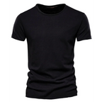 Herr t-shirt med rund halsringning och texturerat tyg-T-shirt for men-Fjallbarn