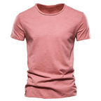 Herr t-shirt med rund halsringning och texturerat tyg-T-shirt for men-Fjallbarn