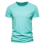 Herr t-shirt med rund halsringning och texturerat tyg-T-shirt for men-Fjallbarn