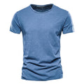Herr t-shirt med rund halsringning och texturerat tyg-T-shirt for men-Fjallbarn