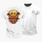 Herr-T-shirt med smiley och palmer-T-Shirts & Polos for men-Fjallbarn