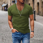 Herr t-shirt med v-ringning och korta ärmar-T-shirt for men-Fjallbarn