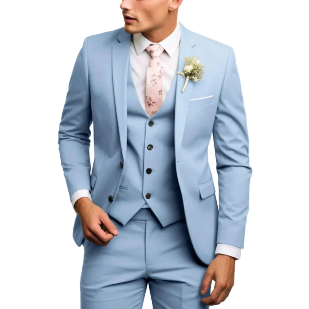Herr tredelat kostymset med kavaj, väst och byxor-suits for men-Fjallbarn