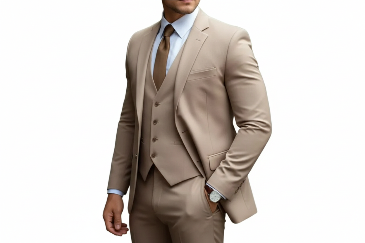 Herr tredelat kostymset med kavaj, väst och byxor i enhetlig design-suits for men-Fjallbarn