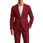 Herr tvådelad kostym med kavaj med slag och raka byxor-suits for men-Fjallbarn