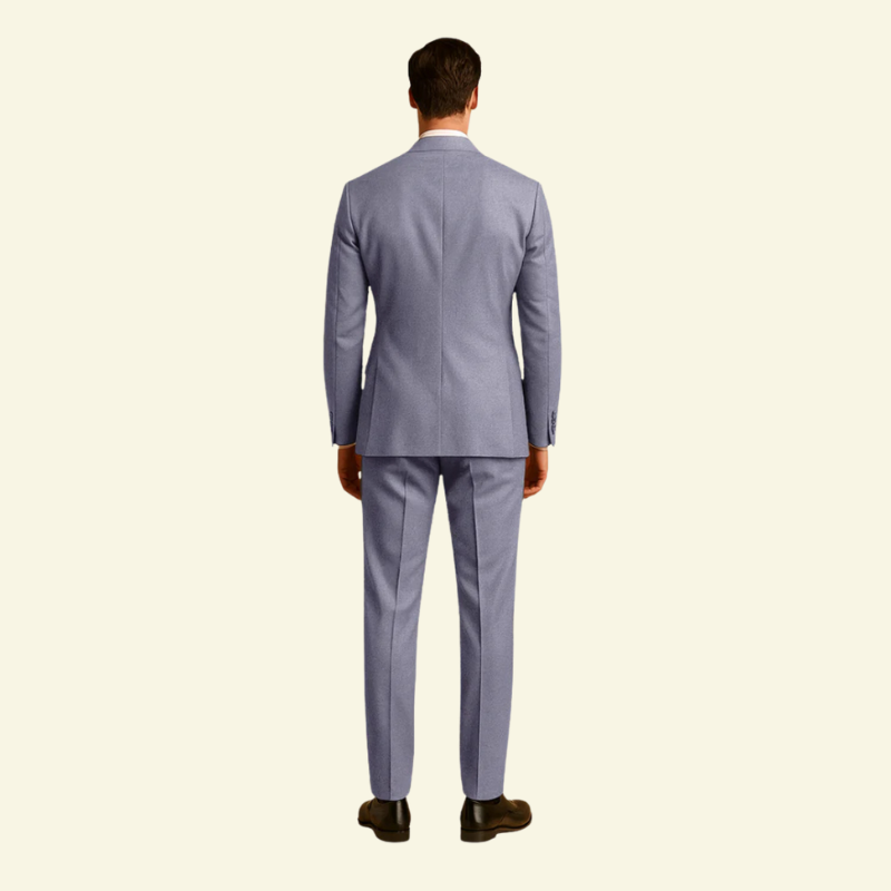 Herr tvådelad kostym med kavaj med slag och raka byxor-suits for men-Fjallbarn