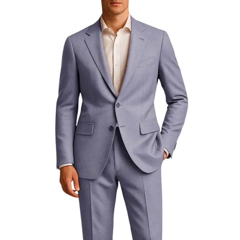 Herr tvådelad kostym med kavaj med slag och raka byxor-suits for men-Fjallbarn