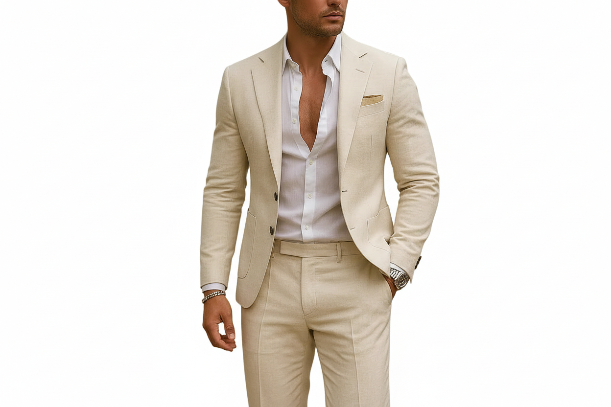 Herr tvådelat kostymset med kavaj och raka byxor-suits for men-Fjallbarn