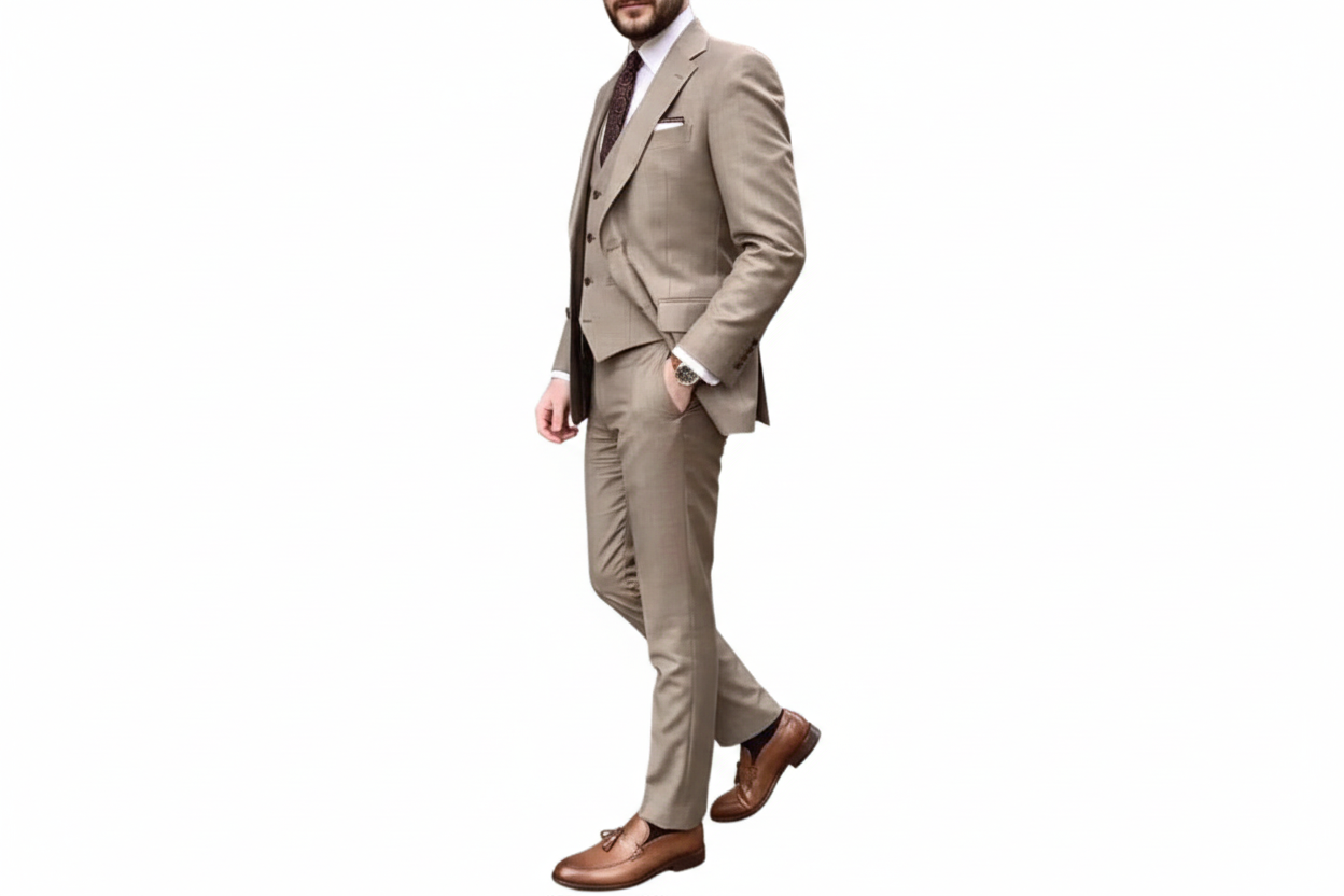 Herrar kostymset med kavaj och byxor i klassisk snittform-suits for men-Fjallbarn