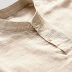 Herrar skjorta med knappslå och ståkrage-Shirts for men-Fjallbarn