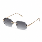 Herrarnas solglasögon utan ram med åttakantiga linser och metallbågar-Glasses for men-Fjallbarn