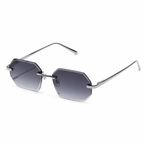 Herrarnas solglasögon utan ram med åttakantiga linser och metallbågar-Glasses for men-Fjallbarn