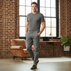 Herrbyxor cargo med elastiska benslut-Pant for Men-Fjallbarn