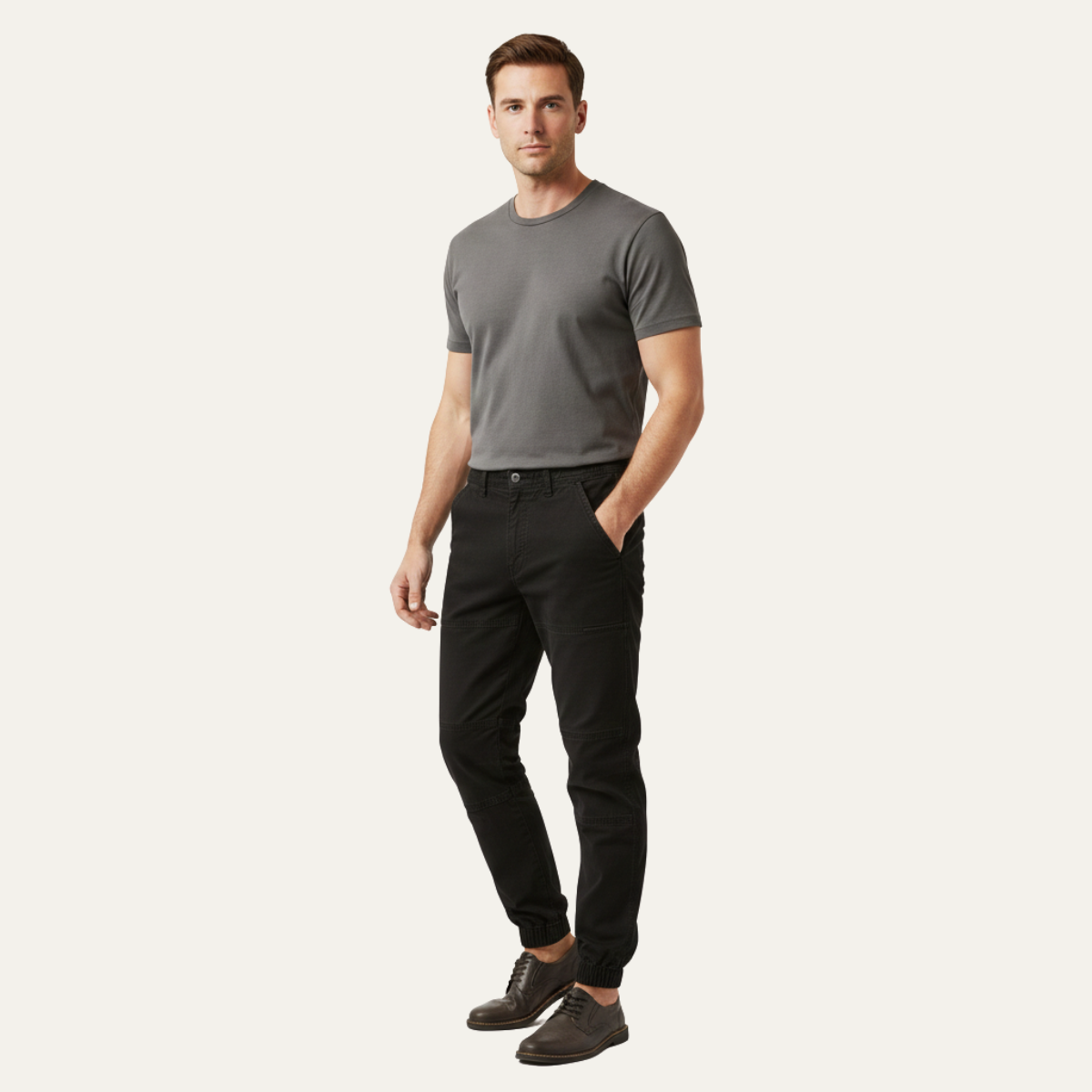Herrbyxor cargo med elastiska benslut-Pant for Men-Fjallbarn