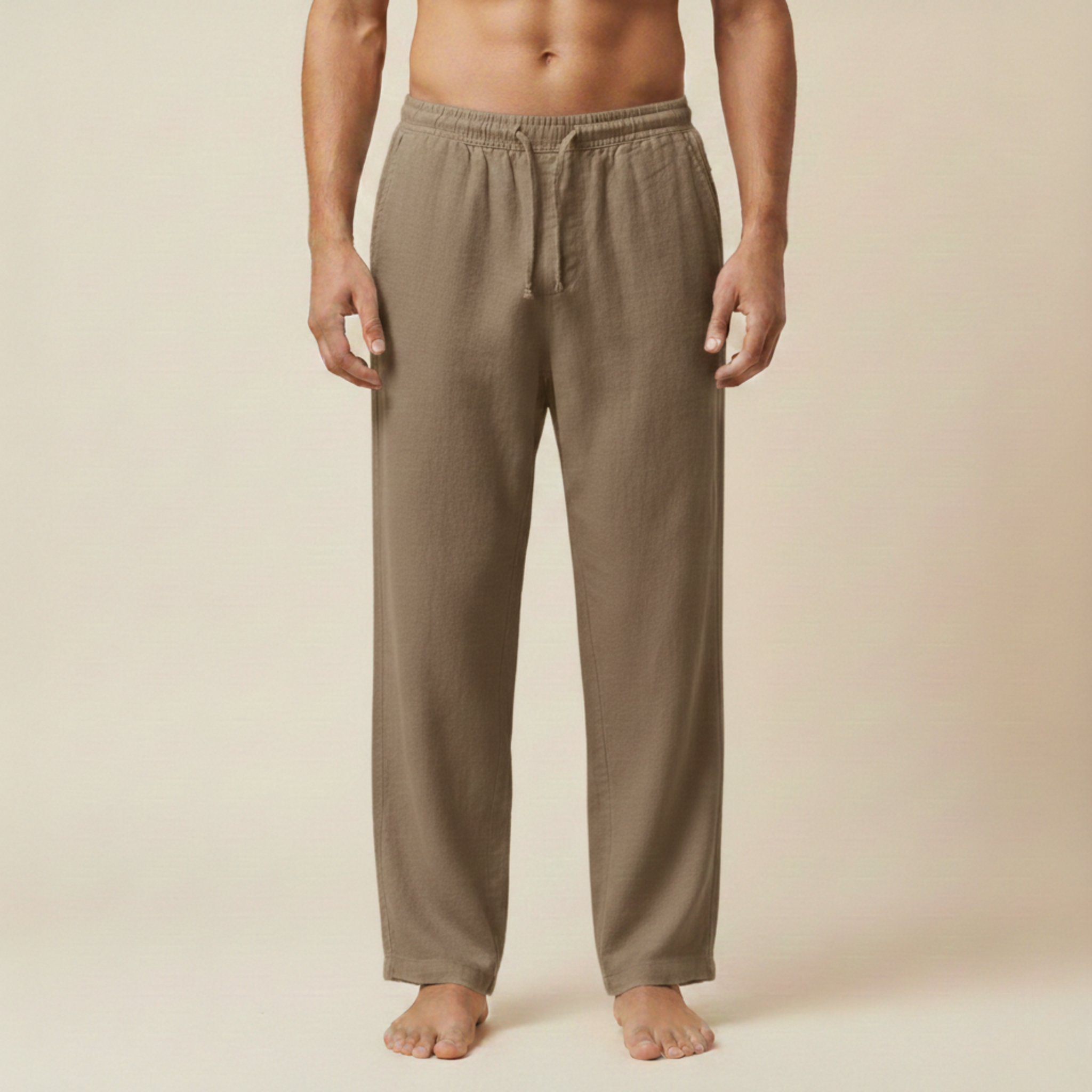 Herrbyxor med dragsko och raka ben-Pant for Men-Fjallbarn
