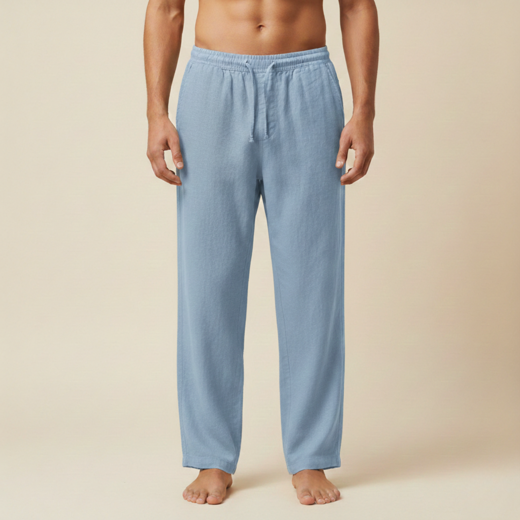 Herrbyxor med dragsko och raka ben-Pant for Men-Fjallbarn