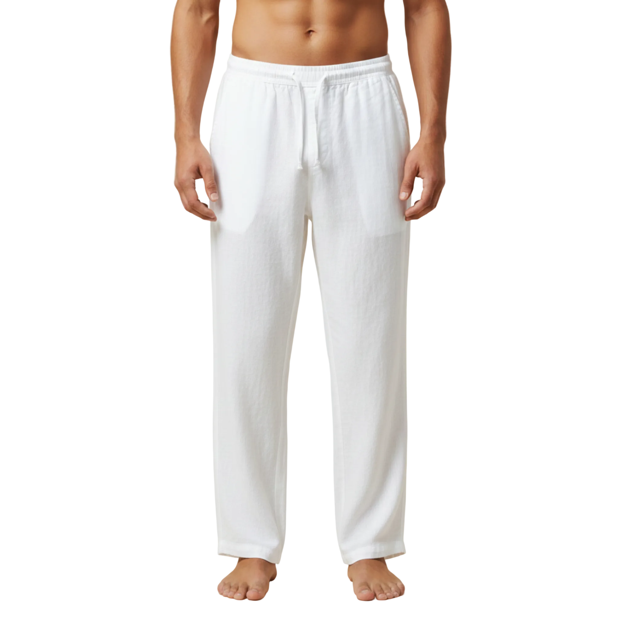 Herrbyxor med dragsko och raka ben-Pant for Men-Fjallbarn