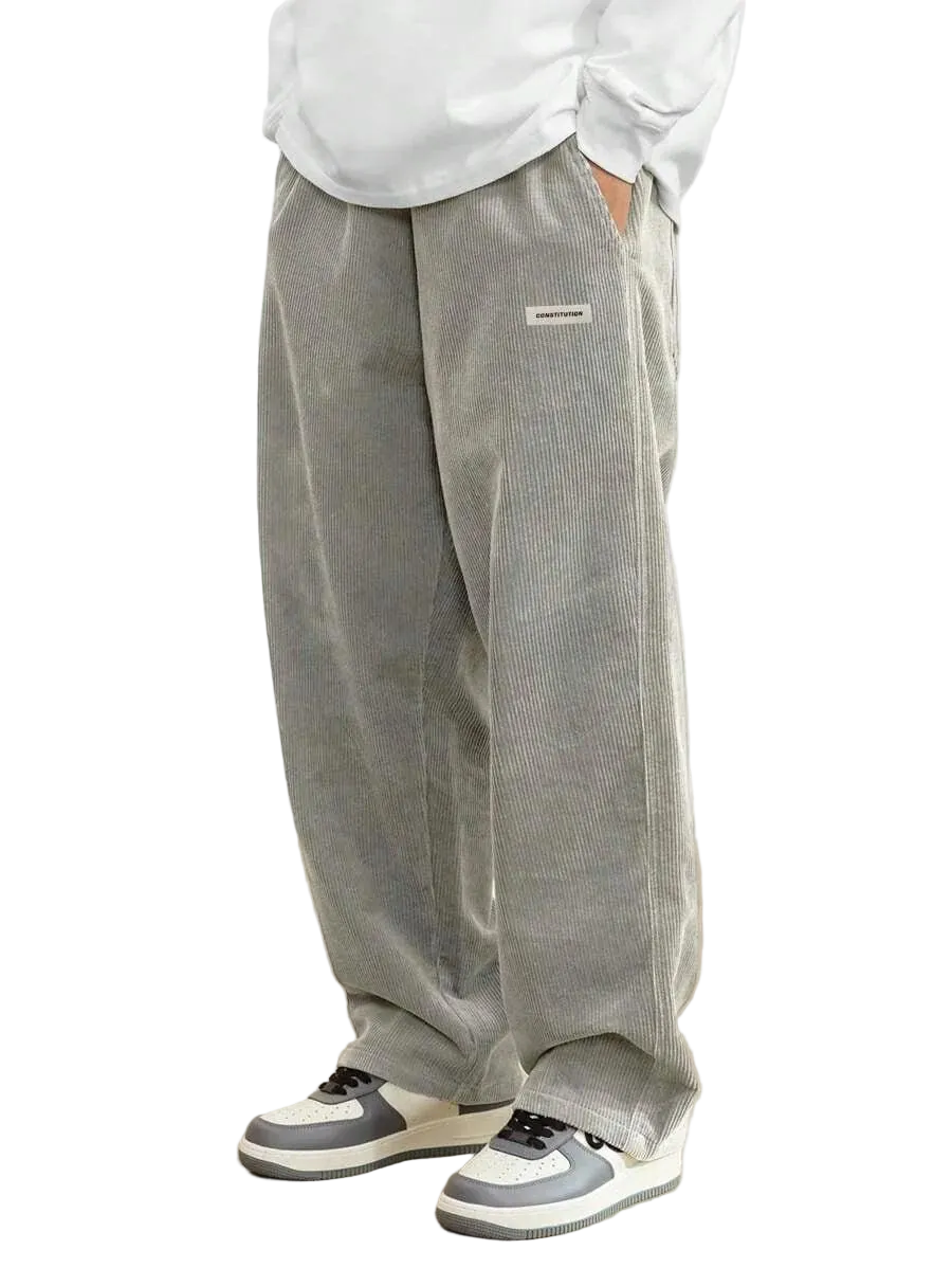 Herrbyxor med elastisk midja och rak passform-Pant for Men-Fjallbarn