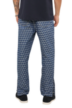 Herrbyxor med geometriskt mönster och raka ben-Pant for Men-Fjallbarn