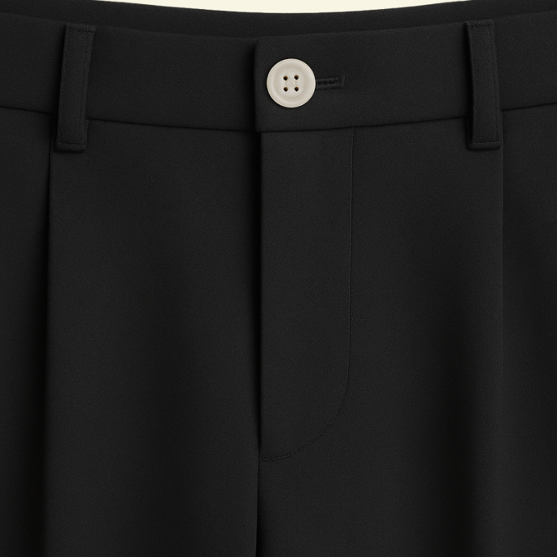 Herrbyxor med raka ben och frontveck samt knappstängning-Pant for Men-Fjallbarn