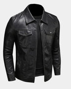 Herrjacka i konstmaterial med fickor med lock-Jackets for men-Fjallbarn