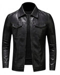 Herrjacka i konstmaterial med fickor med lock-Jackets for men-Fjallbarn