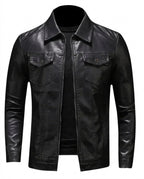 Herrjacka i konstmaterial med fickor med lock-Jackets for men-Fjallbarn
