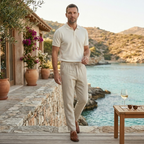 Herrjoggers med dragsko och elastiska benslut-Pant for Men-Fjallbarn