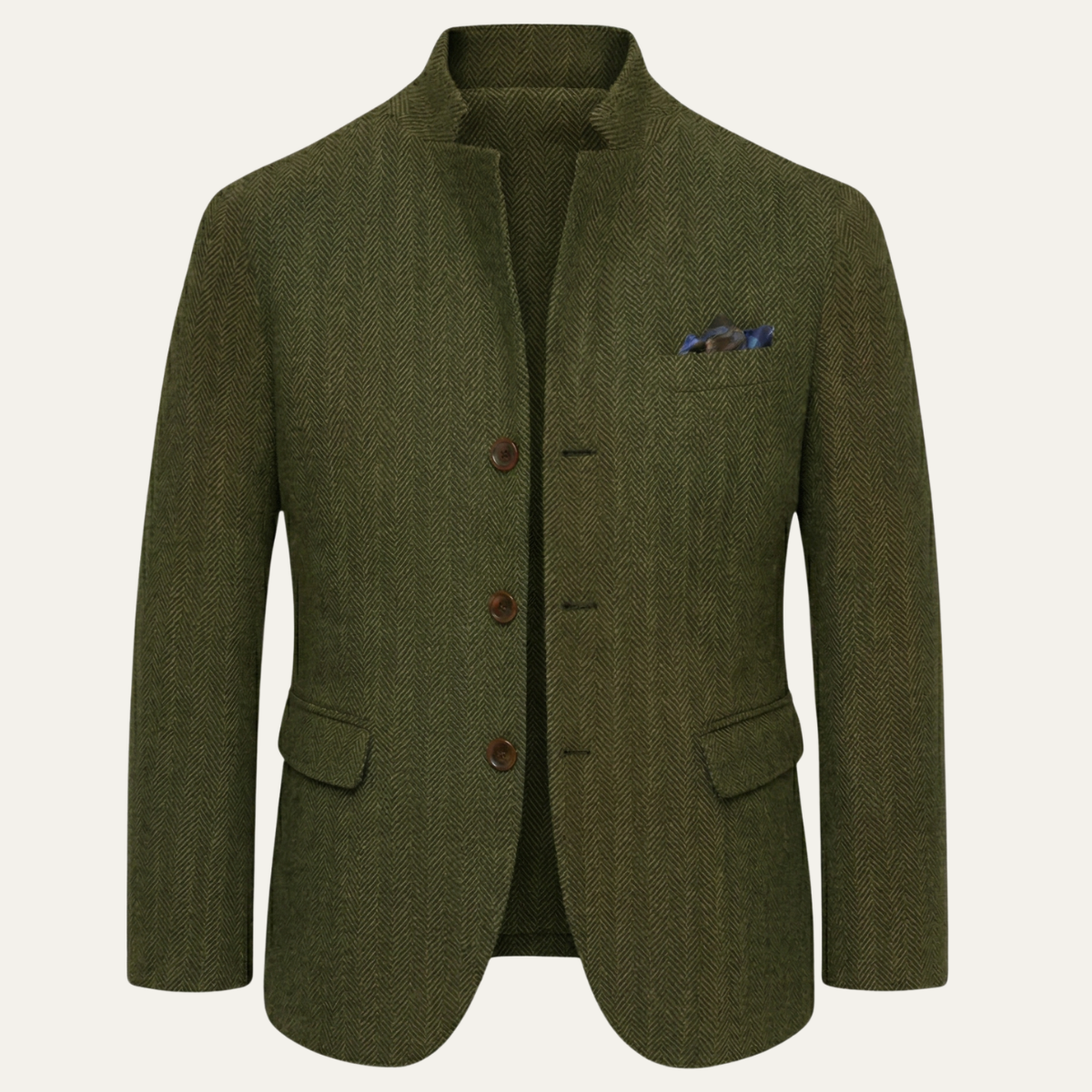 Herrkavaj i fiskbensmönstrad tweed-Jackets for men-Fjallbarn