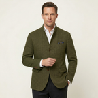 Herrkavaj i fiskbensmönstrad tweed-Jackets for men-Fjallbarn