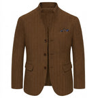 Herrkavaj i fiskbensmönstrad tweed-Jackets for men-Fjallbarn