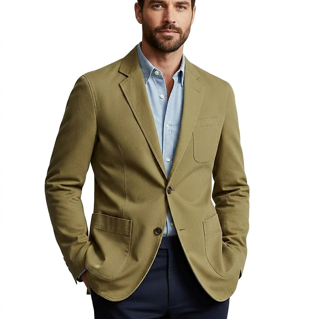 Herrkavaj med knäppning fram och påsydda fickor-Jackets for men-Fjallbarn