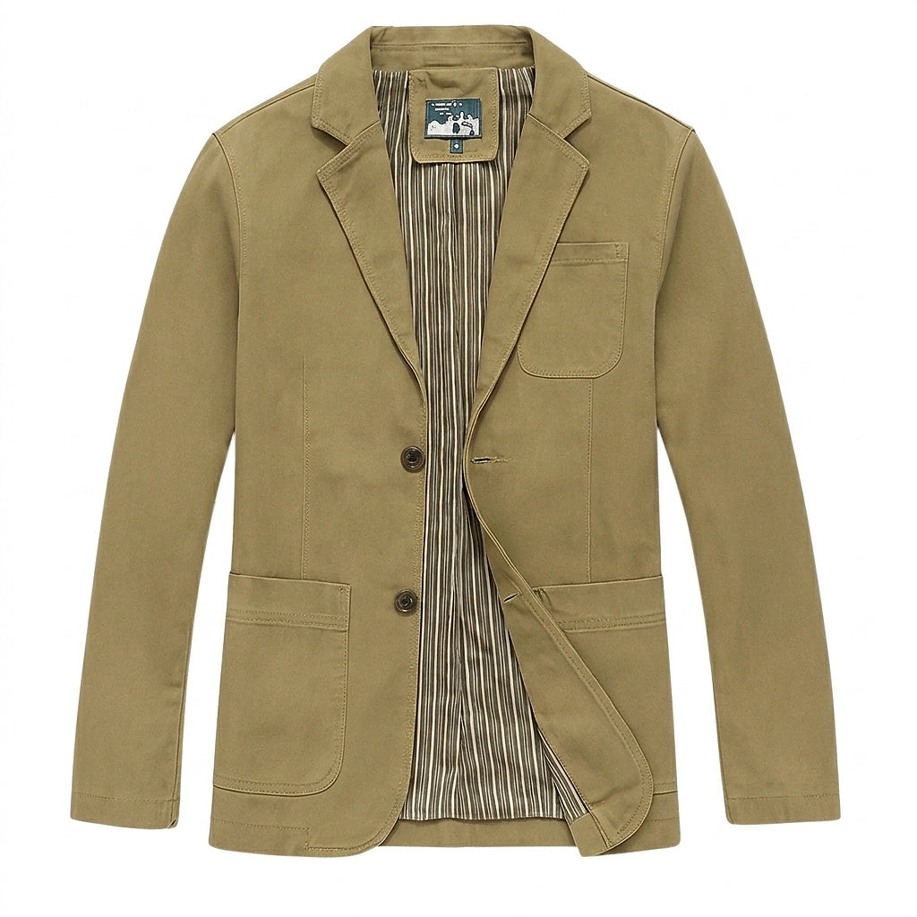 Herrkavaj med knäppning fram och påsydda fickor-Jackets for men-Fjallbarn