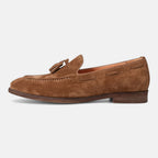 Herrloafers med tofsar, mockasinsöm och dekorativ snörning-Footwear for men-Fjallbarn