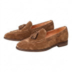 Herrloafers med tofsar, mockasinsöm och dekorativ snörning-Footwear for men-Fjallbarn