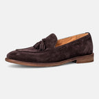 Herrloafers med tofsar, mockasinsöm och dekorativ snörning-Footwear for men-Fjallbarn