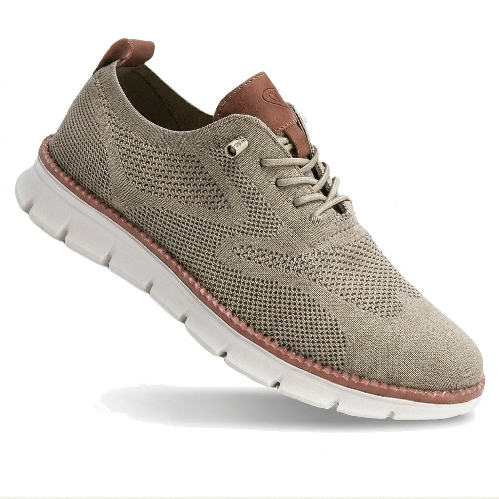 Herrpromenadskor med snörning och segmenterad sula-Footwear for men-Fjallbarn