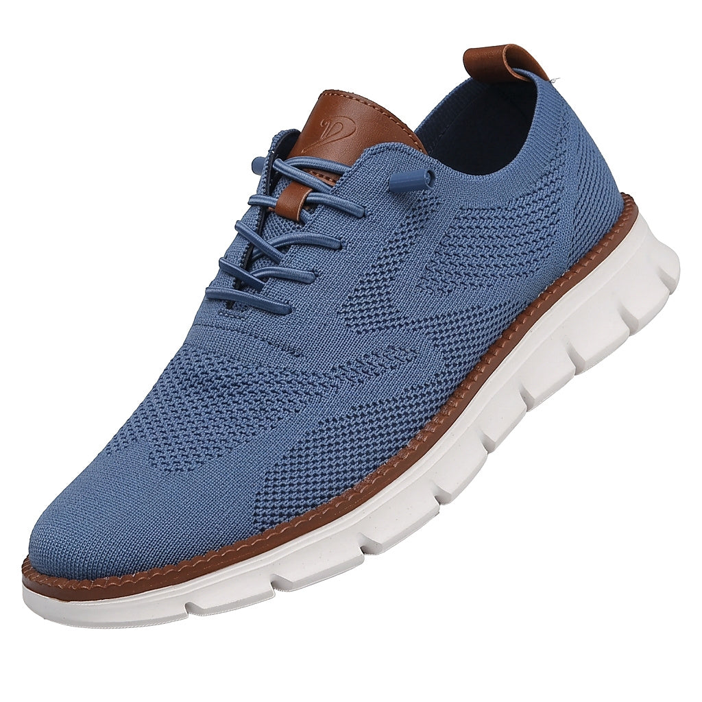 Herrpromenadskor med snörning och segmenterad sula-Footwear for men-Fjallbarn